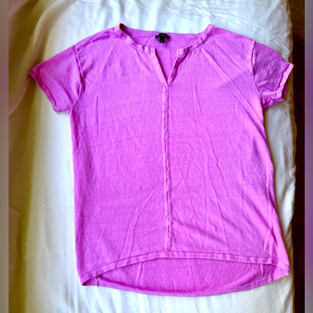 Talbots Pink Short Sleeve Blouse